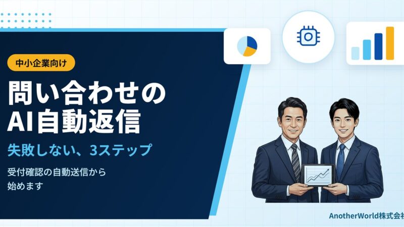 問い合わせのAI自動返信｜中小企業が失敗しない始め方3ステップ