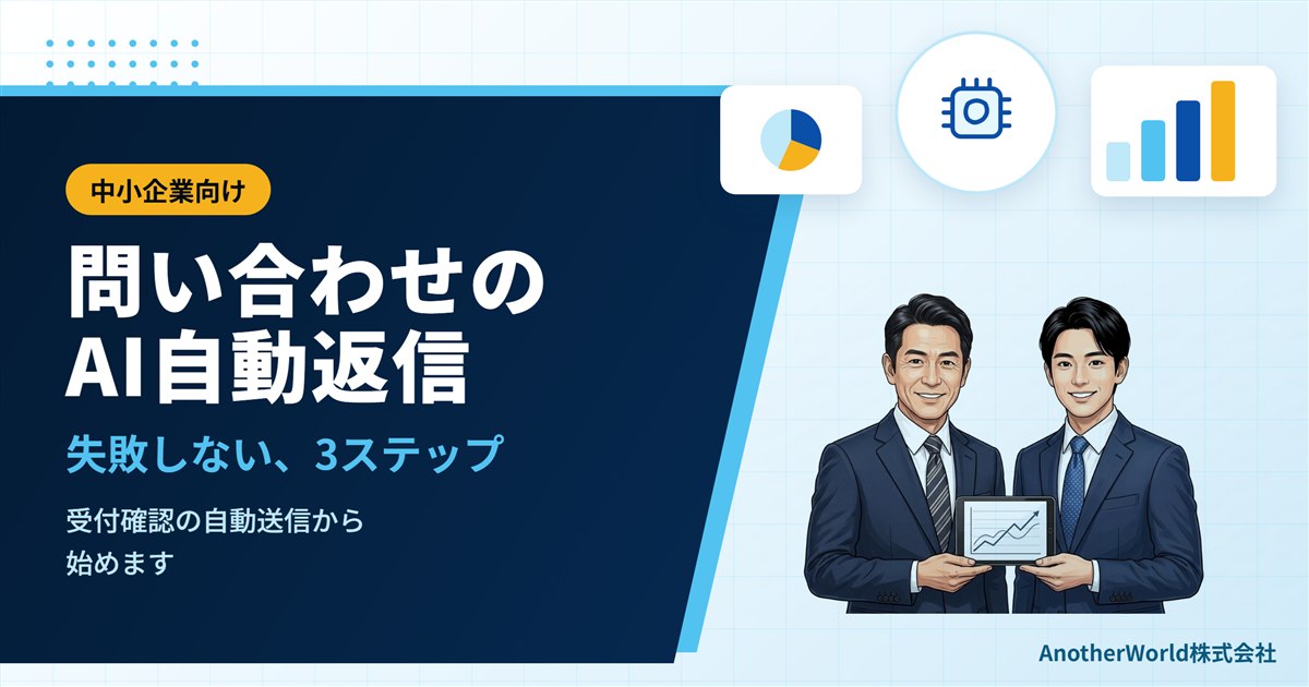 問い合わせのAI自動返信｜中小企業が失敗しない始め方3ステップ