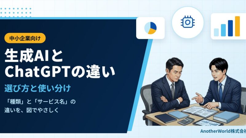 生成AIとChatGPTの違いとは？中小企業の仕事で迷わない選び方と使い分け