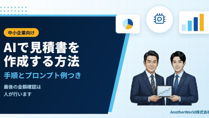 AIで見積書を作成する方法｜中小企業向け手順とプロンプト例